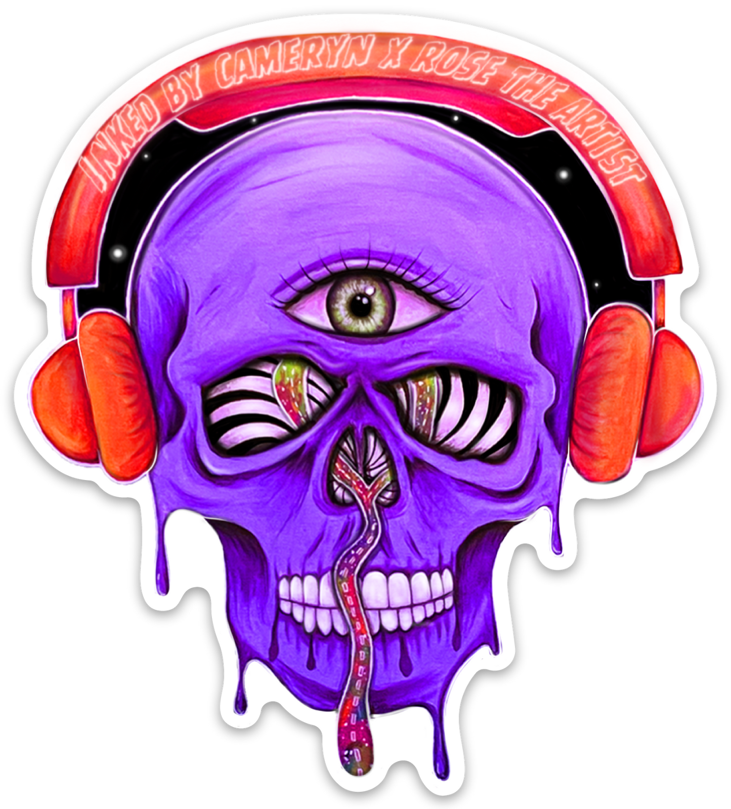 Collab Sticker - Inked by Cameryn & Rose The Artist